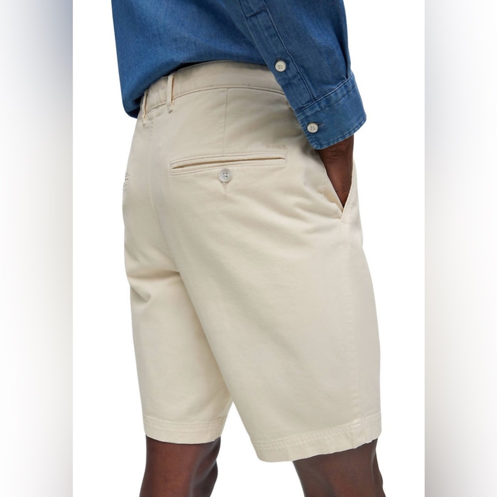 Men’s Flat Front Twill Shorts - Picture 3 of 6